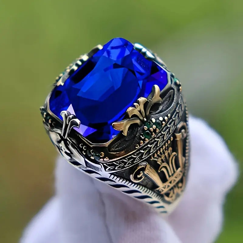 Klara Saphira Ring (Mixed Gold) - Rose & Oliver