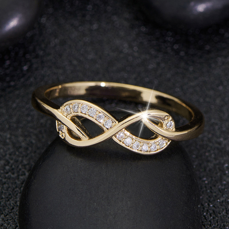 Lysette Crystal Infinity Ring - Rose & Oliver
