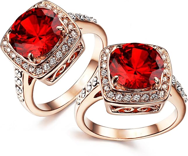 Ruby Halo Statement Ring - Rose & Oliver
