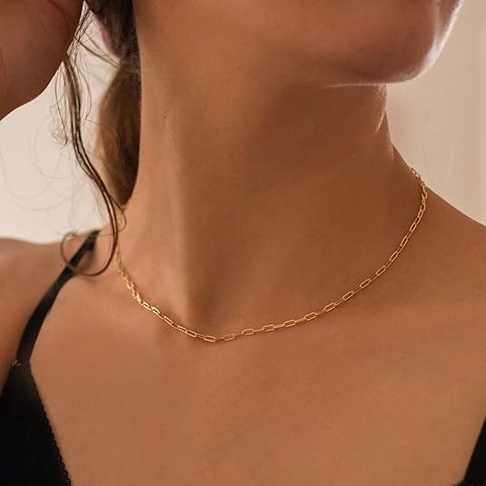 Paperclip Layered Ruby Necklace - Rose & Oliver