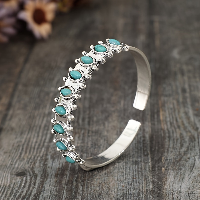Azmira Turquoise Cuff Bracelet - Rose & Oliver