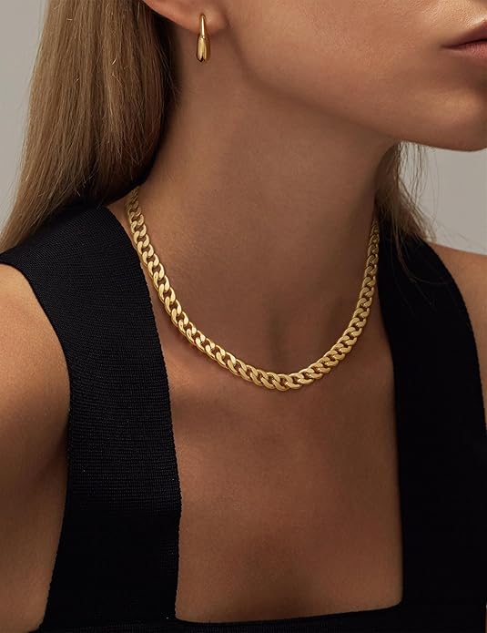 Chunky Cuban Link Necklace (Gold) - Rose & Oliver