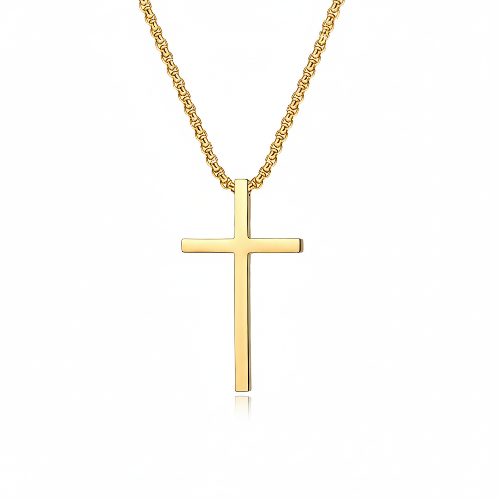 Bezel Cross Necklace - Rose & Oliver