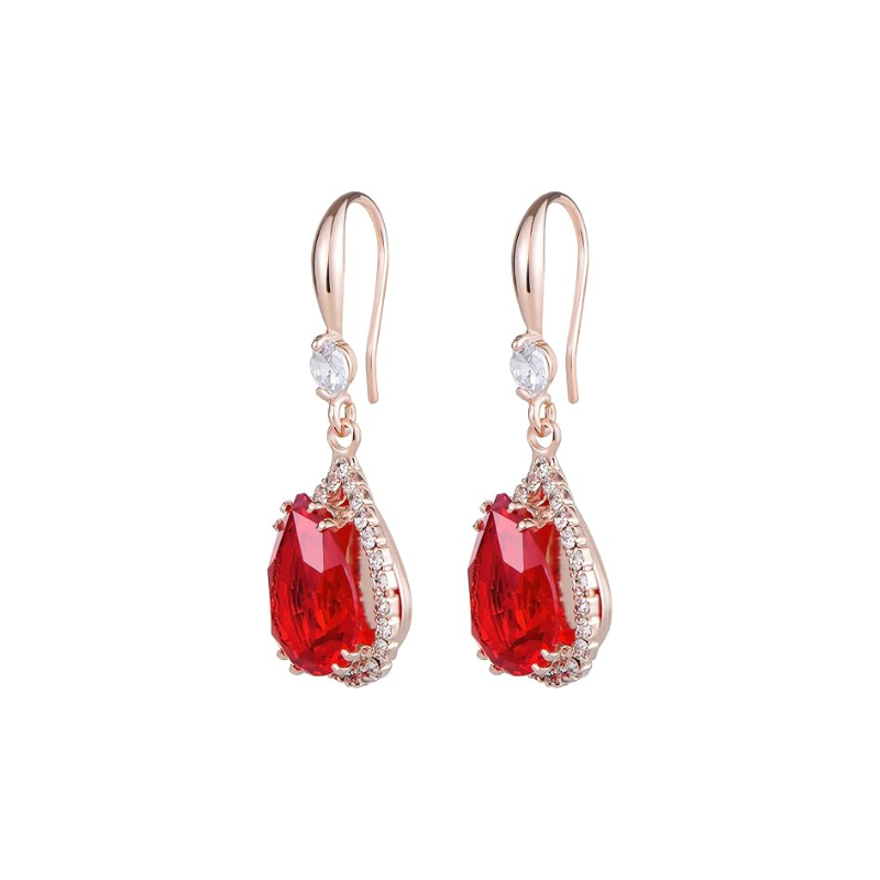 Ruby Teardrop Earrings - Rose & Oliver