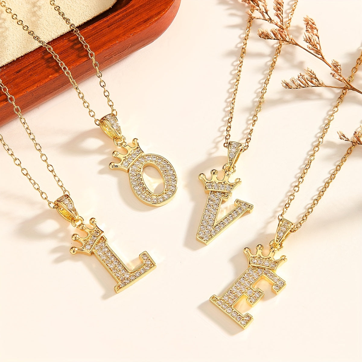 Initial Crown Necklace - Rose & Oliver