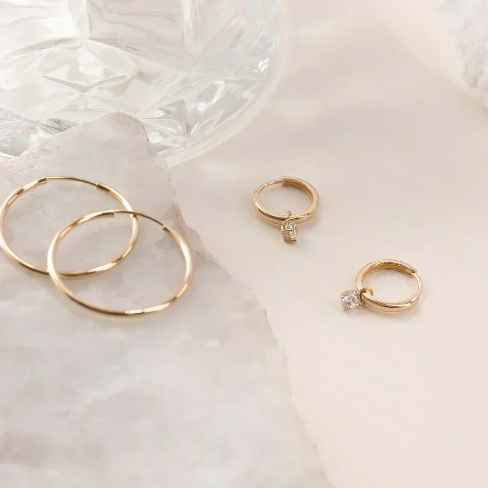 Moon Tear Hoop Earrings - Rose & Oliver