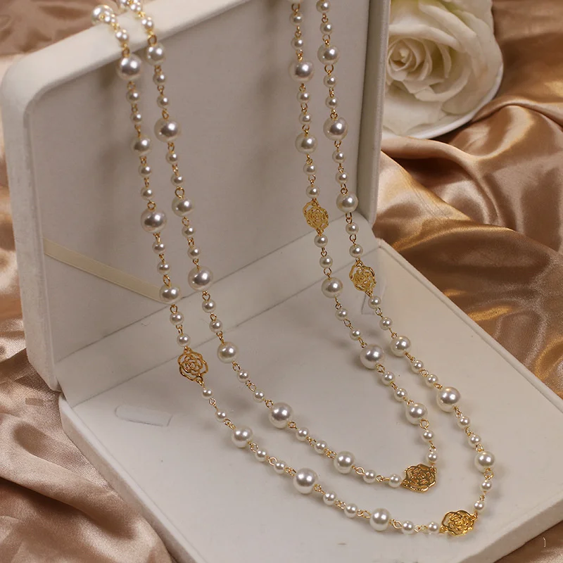 Elegant Gold Pearl Necklace by Rose & Oliver - product image 1