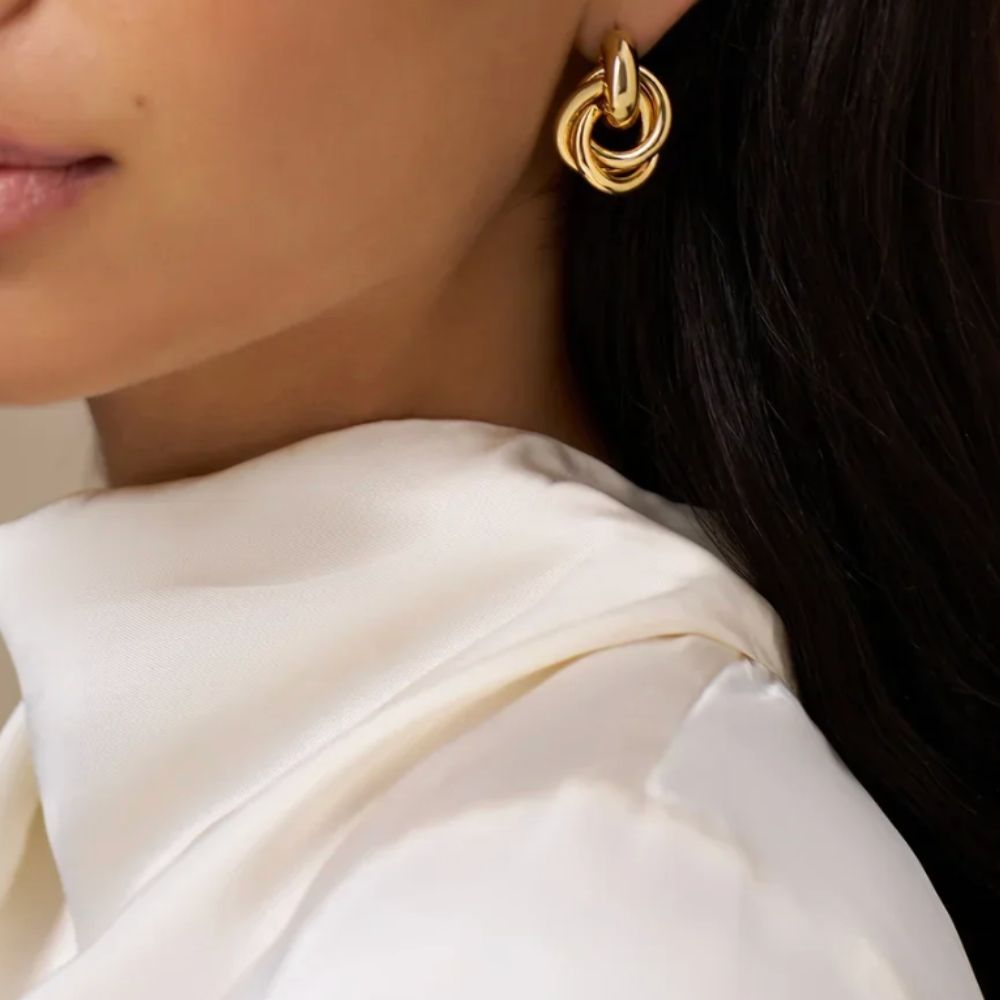 Interlocking Gold Earrings