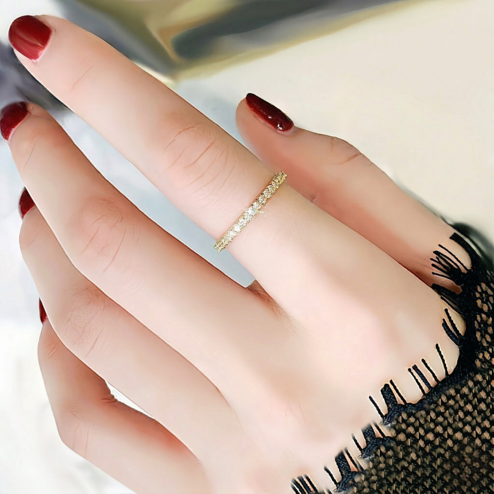 Moissanite Wedding Band - Rose & Oliver