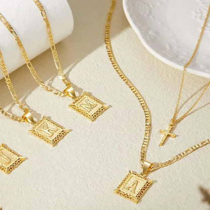 Cross Initial Necklace Set - Rose & Oliver