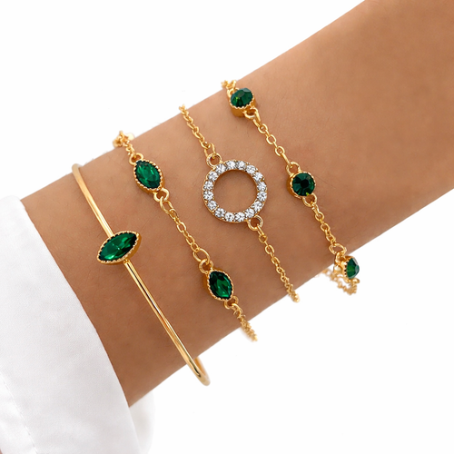 Marisa Emerald Bracelet Set - Rose & Oliver