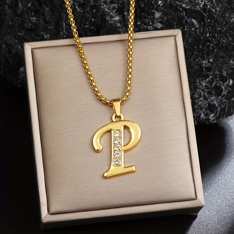 Crystal Accent Initial Necklace - Rose & Oliver