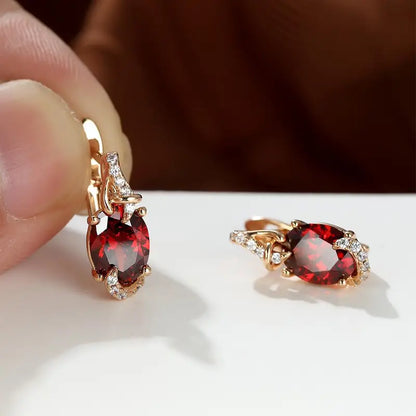 Crimson Twilight Drop Earrings - Rose & Oliver
