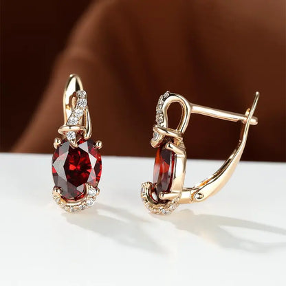 Crimson Twilight Drop Earrings - Rose & Oliver