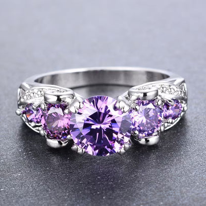 Vintage Amethyst Ring (Silver) - Rose & Oliver