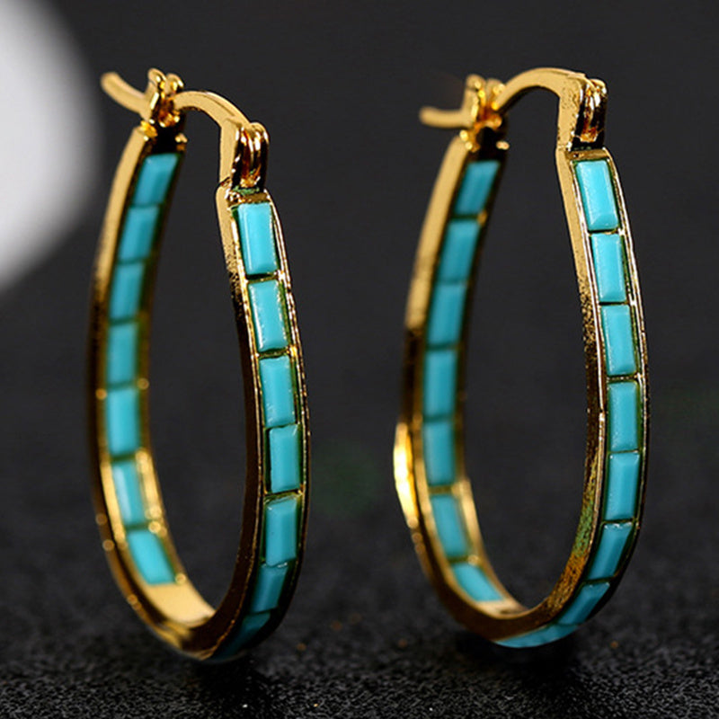 Caspian Edge Hoop Earrings - Rose & Oliver
