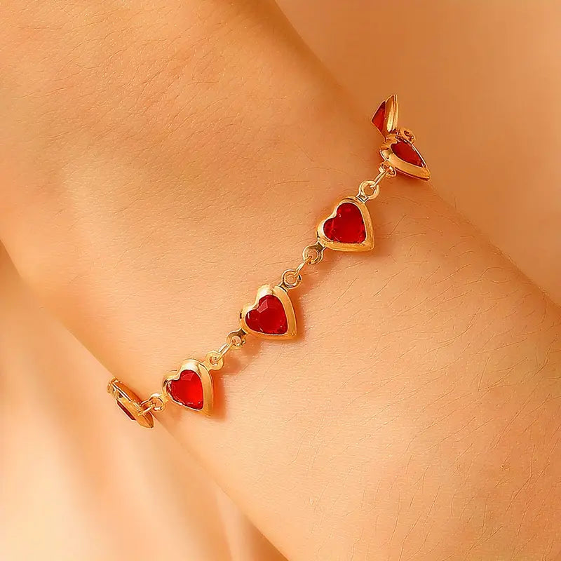 Ophelyra Garnetelle Bracelet (Gold) - Rose & Oliver