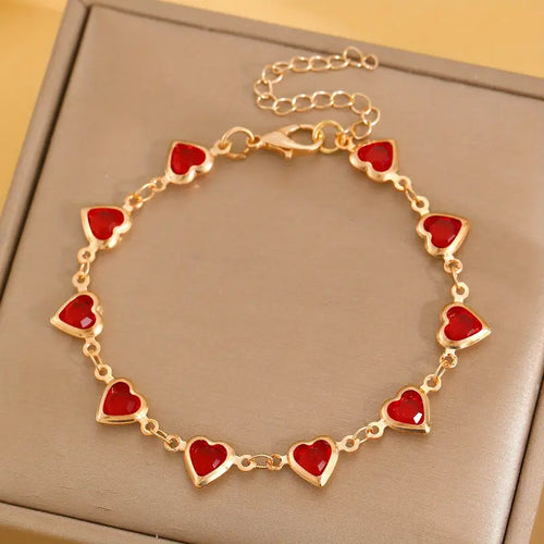 Ophelyra Garnetelle Bracelet (Gold) - Rose & Oliver