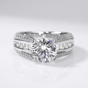 Silver Round Diamond Pave Band Ring by Rose & Oliver - product image 1
