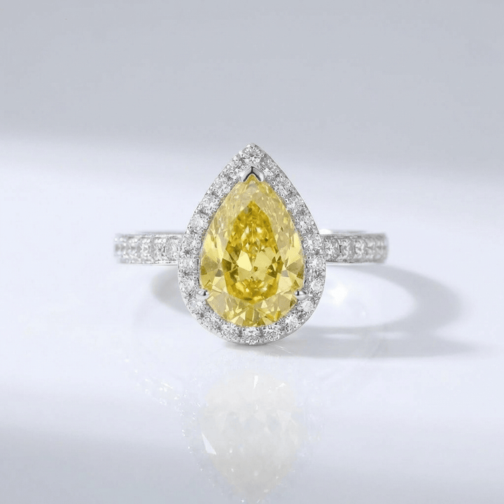 Yellow Pear Diamond Halo Ring by Rose & Oliver - product image 1