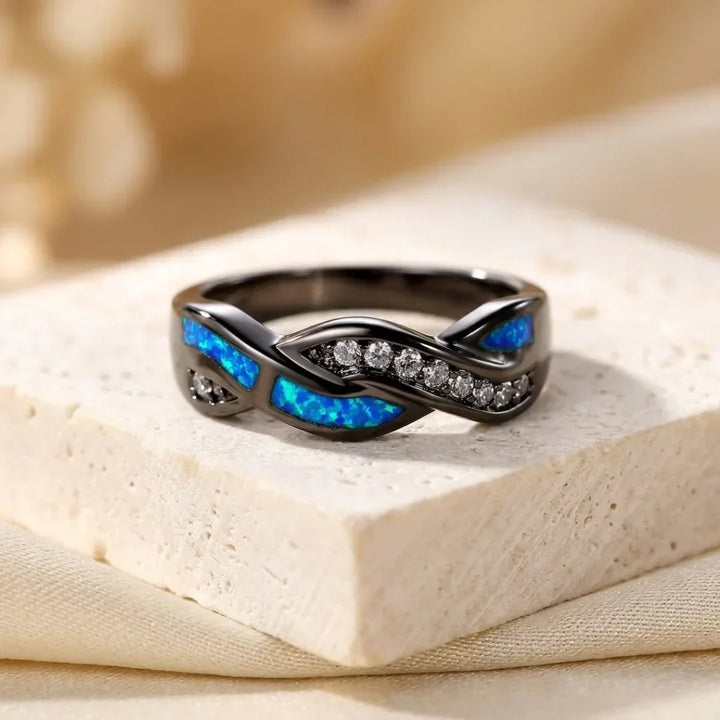 Silver Twisted Inlay Ring by Rose & Oliver - product image 1