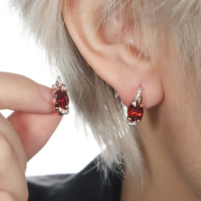 Crimson Twilight Drop Earrings - Rose & Oliver