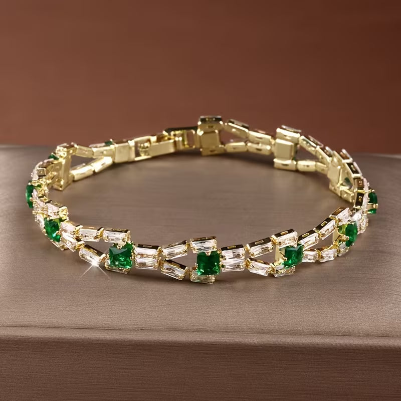 Verde Link Tennis Bracelet - Rose & Oliver