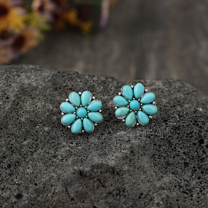 Serelith Turquoise Petal Studs - Rose & Oliver