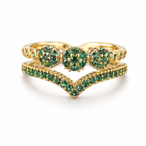 Marisa Sparkling Emerald Ring - Rose & Oliver