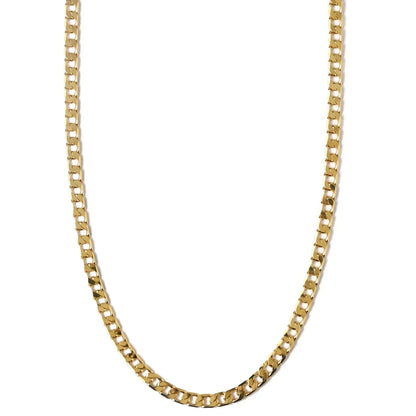 Flat Link Curb Chain Necklace (White Gold) - Rose & Oliver