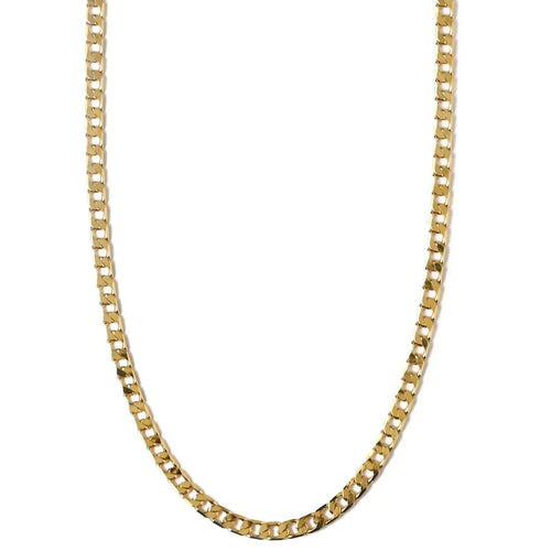 Flat Link Curb Chain Necklace (Gold) - Rose & Oliver