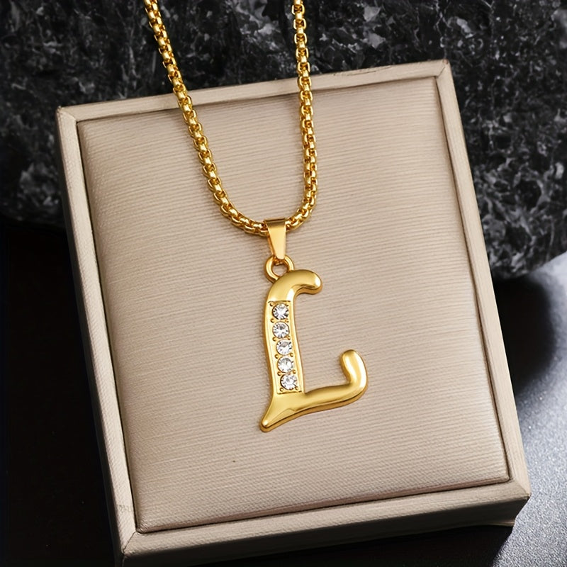 Crystal Accent Initial Necklace - Rose & Oliver