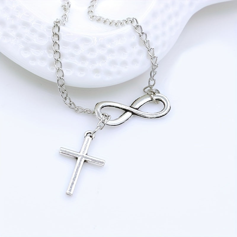 Eternal Cross Pendant Necklace (Gold) - Rose & Oliver