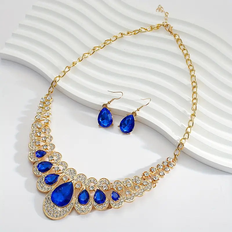 Maevina Sapphires Jewelry Set - Rose & Oliver