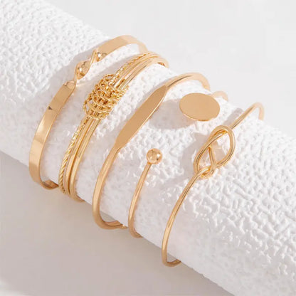 Knotted Elegance Bracelet Set (Gold) - Rose & Oliver