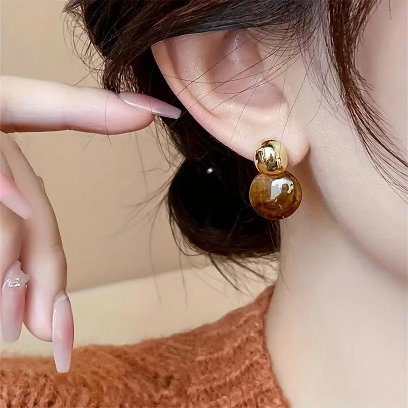 Aurélie Amber Drop Earrings - Rose & Oliver