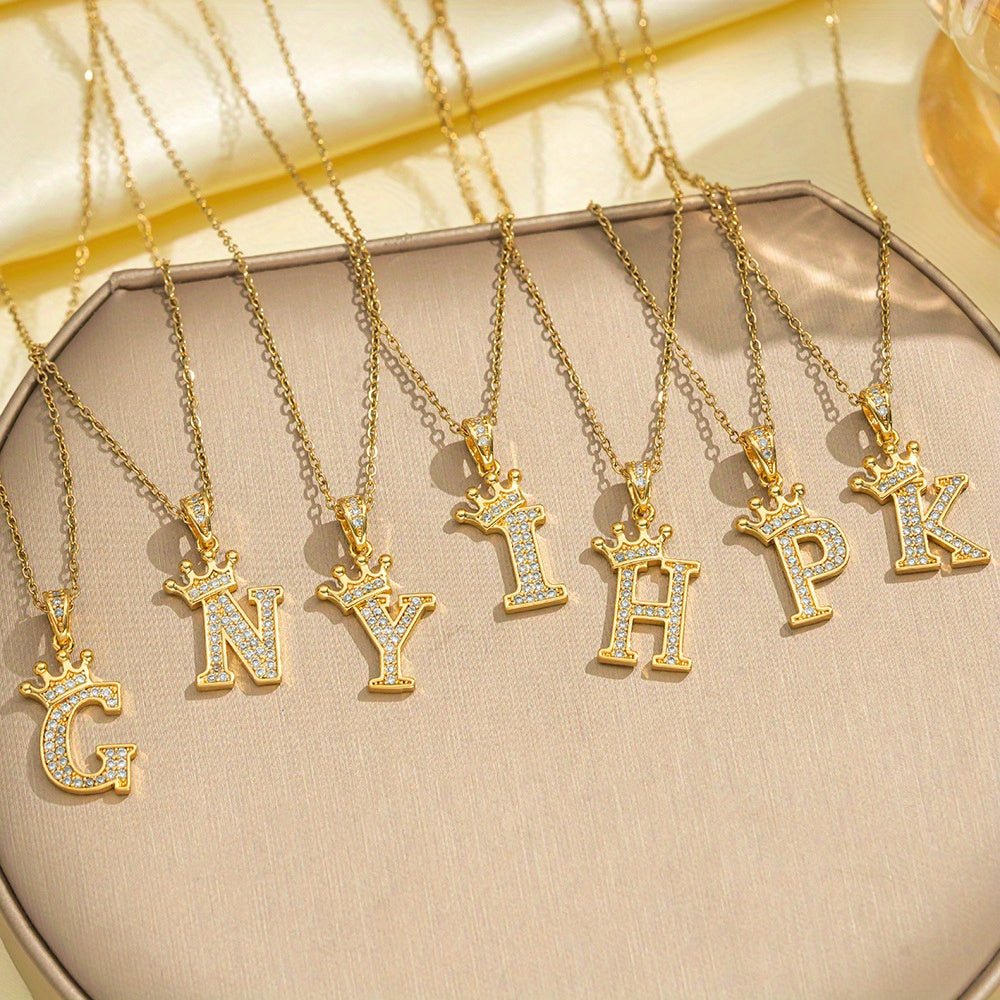 Initial Crown Necklace - Rose & Oliver