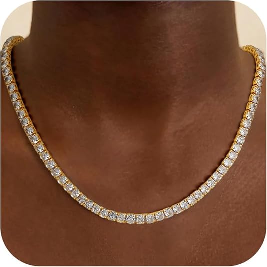 Tennis Necklace (Gold) - Rose & Oliver