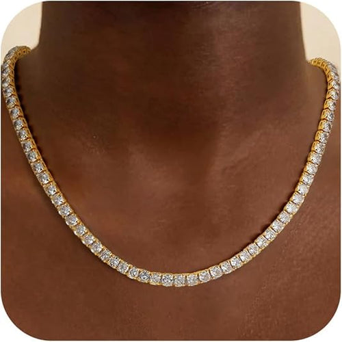 Tennis Necklace (Gold) - Rose & Oliver