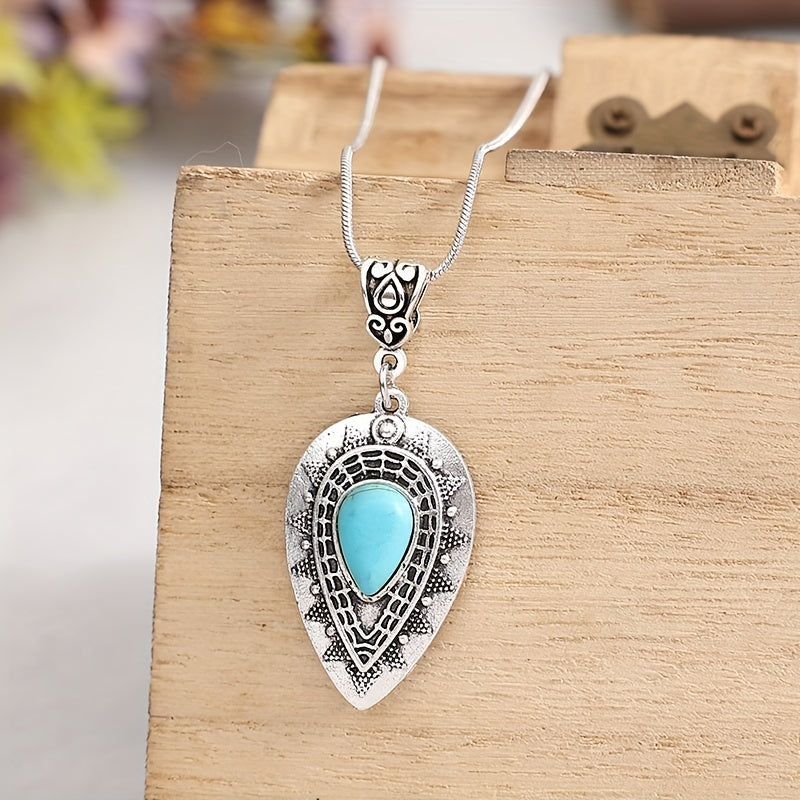 Arlisse Turquoise Teardrop Necklace - Rose & Oliver