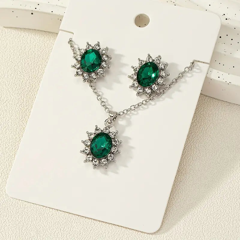 Katya Emerald Jewelry Set - Rose & Oliver
