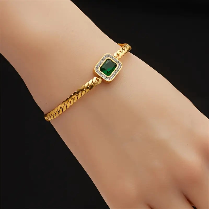 Emilia Emerald Bracelet - Rose & Oliver