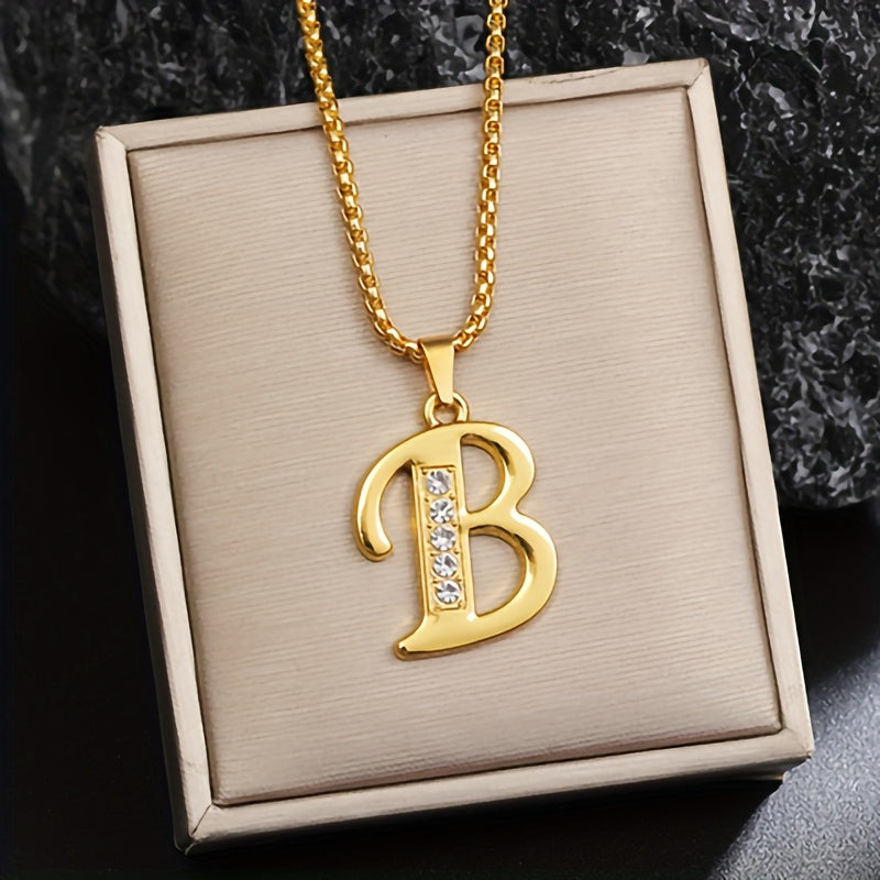 Crystal Accent Initial Necklace - Rose & Oliver