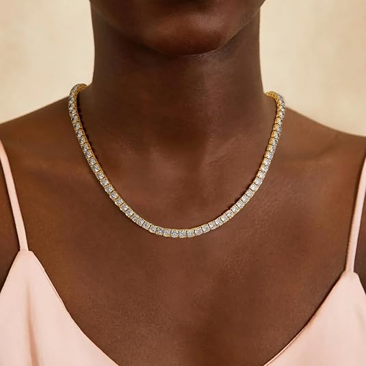 Tennis Necklace (Gold) - Rose & Oliver