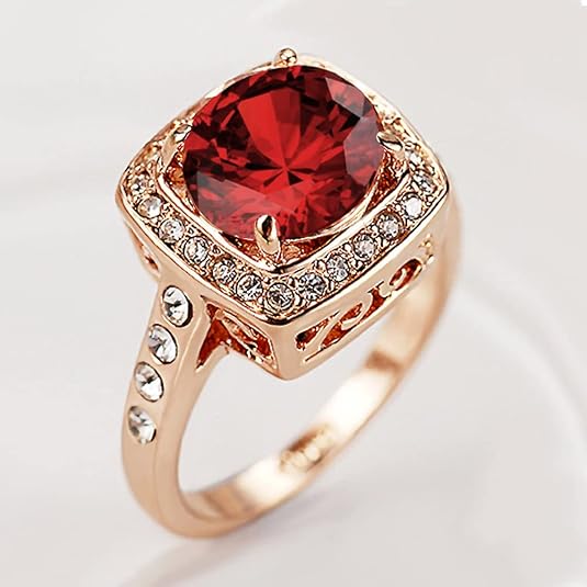 Ruby Halo Statement Ring - Rose & Oliver