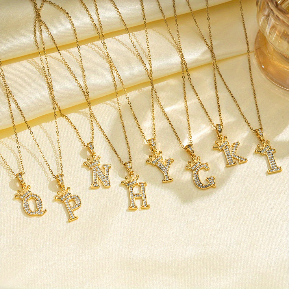 Initial Crown Necklace - Rose & Oliver