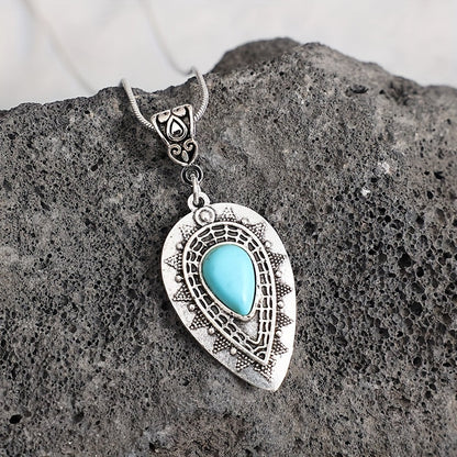 Arlisse Turquoise Teardrop Necklace - Rose & Oliver
