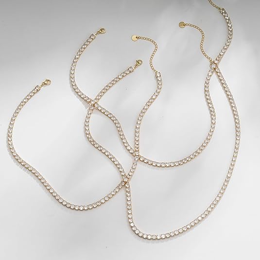 Tennis Necklace (Gold) - Rose & Oliver
