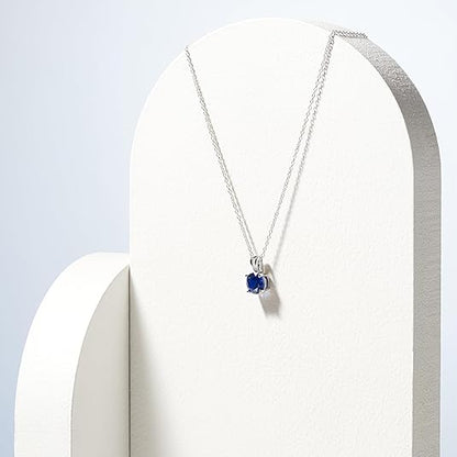 Round Cut Sapphire Necklace - Rose & Oliver