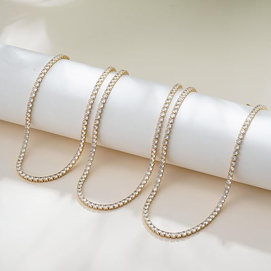 Tennis Necklace (Gold) - Rose & Oliver